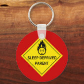 睡眠不足の親キーチェーン キーホルダー (正面)