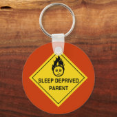 睡眠不足の親キーチェーン キーホルダー (正面)