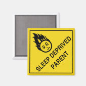 睡眠不足の親磁石 マグネット (正面/裏面)