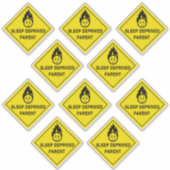 睡眠不足の親 シール (正面)