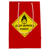 睡眠不足の親 ミディアムペーパーバッグ (裏面)