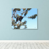 睡眠中のクマの子 キャンバスプリント (インサイチュ (ウッドフロア))