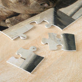 睡眠中のサイ ジグソーパズル (側面)