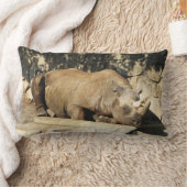 睡眠中のサイ ランバークッション (ブランケット)