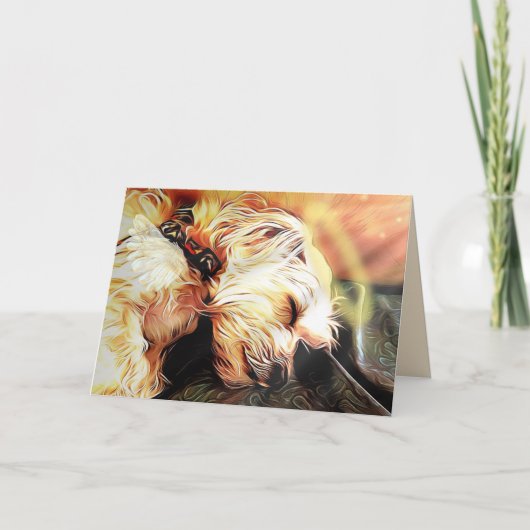 睡眠中のチェル空白のブグリーティングカード カード (正面)