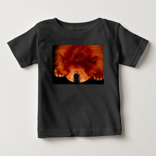睡眠中のチャウチャウアイコン ベビーTシャツ (正面)