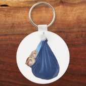 睡眠中のフェレットバッグキーチェーン キーホルダー (正面)