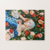 睡眠中の美しい間のバラ ジグソーパズル (横)