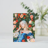 睡眠中の美しい間のバラ ポストカード (スタンド正面)