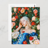 睡眠中の美しい間のバラ ポストカード (正面/裏面)