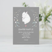 睡眠乳房ベビーシャワーおむつラッフルチケット 招待状 (スタンド正面)