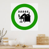 睡眠会社員ポスター ポスター (キッチン)