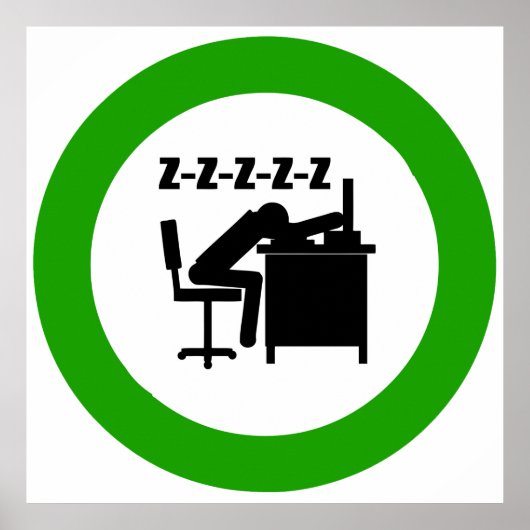 睡眠会社員ポスター ポスター (正面)