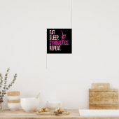 睡眠体操食べ体操体操スポーツ愛 ポスター (キッチン)