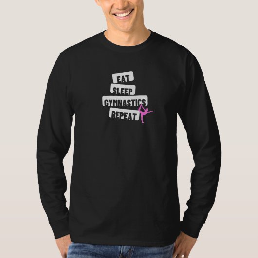 睡眠体操食べ術繰り返しタンブル2 Tシャツ (正面)