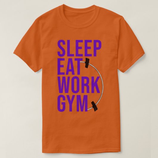 睡眠作食べ業ジム2 Tシャツ (デザイン正面)