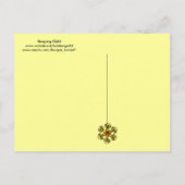 睡眠児、金ゴールド黄赤ちゃんシャワーモノグラム インビテーションポストカード (裏面)