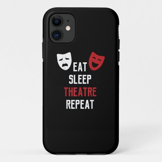 睡眠劇食べ演劇リピートミュージカルテートレギフト Case-Mate iPhoneケース (裏面)