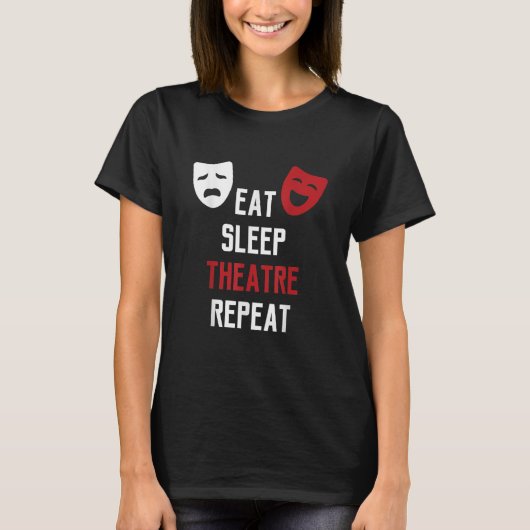 睡眠劇食べ演劇リピートミュージカルテートレギフト Tシャツ (正面)