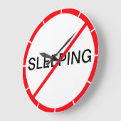 睡眠厳禁！ ラージ壁時計 (傾斜)