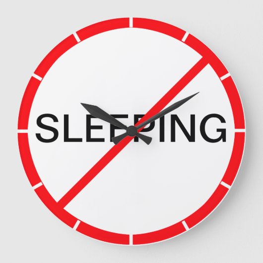 睡眠厳禁！ ラージ壁時計 (正面)