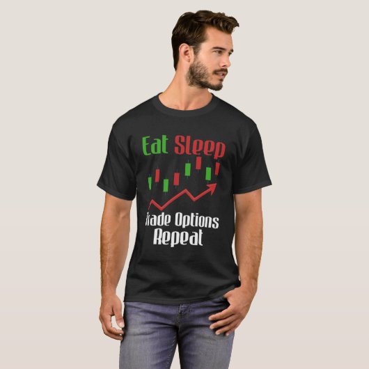 睡眠取引食べオプション取引初心者インベスター Tシャツ (正面フル)