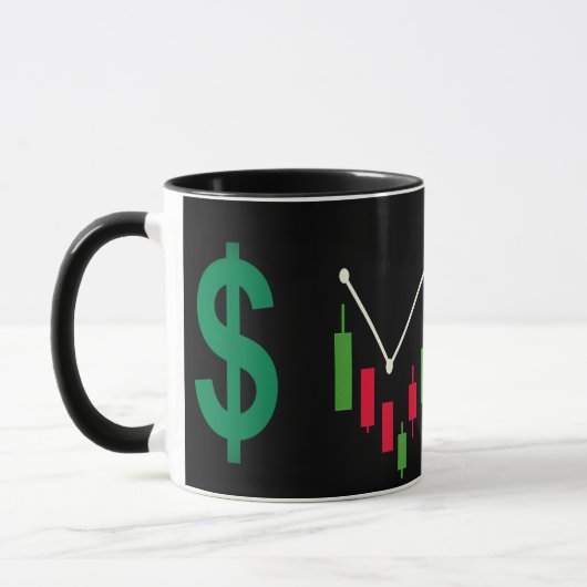睡眠取引食べ繰り返しMUG VYBE CORE株式市場 マグカップ (左)