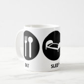 睡眠周期を食べて下さい コーヒーマグカップ (正面左)
