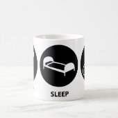 睡眠周期を食べて下さい コーヒーマグカップ (中央)