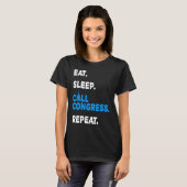 睡眠呼び食べ出し会議の繰り返し Tシャツ (正面フル)