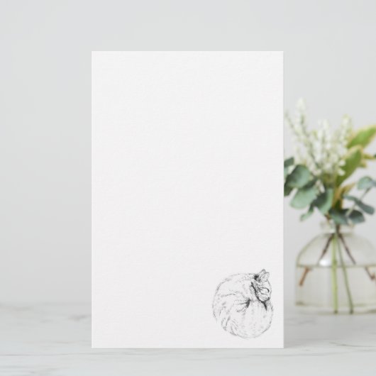 睡眠子猫固定紙 便箋 (スタンド正面)