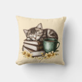 睡眠子猫大切子猫 クッション (正面)