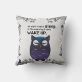 睡眠引用文デザイン装飾用クッション クッション (裏面)