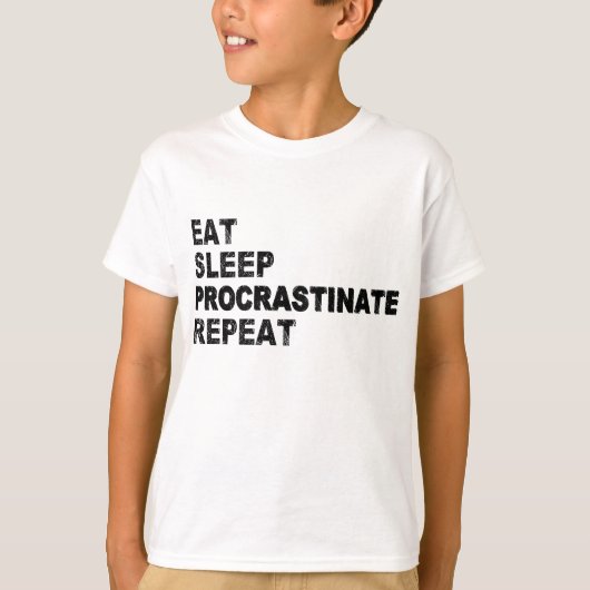 睡眠後食べ後の繰り返し Tシャツ (正面)