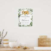 睡眠怠け者の赤ちゃんシャワー歓迎サイン ポスター (キッチン)