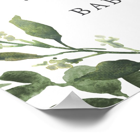 睡眠怠け者の赤ちゃんシャワー歓迎サイン ポスター (角)