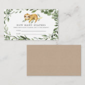 睡眠怠け赤ちゃんシャワーいくつオムツを推測 エンクロージャーカード (正面/裏面)