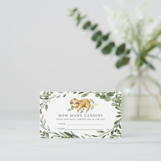 睡眠怠け赤ちゃんシャワー数を推測する エンクロージャーカード (スタンド正面)