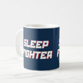 睡眠戦闘機おもしろいは眠れない コーヒーマグカップ (正面左)