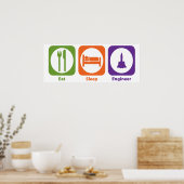 睡眠技食べ術者 ポスター (キッチン)