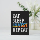 睡眠投資食べリポート株式市場 ポストカード (スタンド正面)