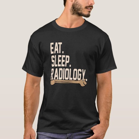 睡眠放射食べ線学X線技師Gr Tシャツ (正面)