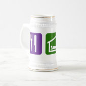 睡眠旅行を食べて下さい ビールジョッキ (正面左)