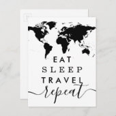 睡眠旅行繰り返しのインスピレーションの引用文を食べて下さい 案内ポストカード (正面/裏面)