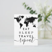 睡眠旅行繰り返しのインスピレーションの引用文を食べて下さい 案内ポストカード (スタンド正面)