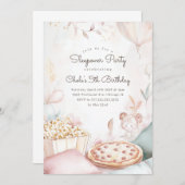 睡眠映画の夜の映画の夜のパーティー 招待状 (正面/裏面)