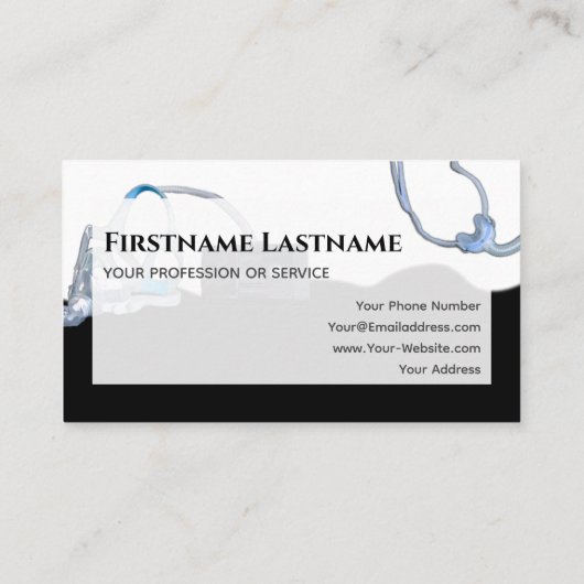 睡眠時無呼吸CPAPマシンセラピーCSA OSA 名刺 (裏面)