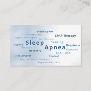睡眠時無呼吸CPAPマシンセラピーCSA OSA 名刺