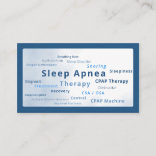 睡眠時無呼吸CPAPマシンセラピーCSA OSA 名刺