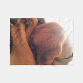 睡眠時間 フリースブランケット (正面(横))